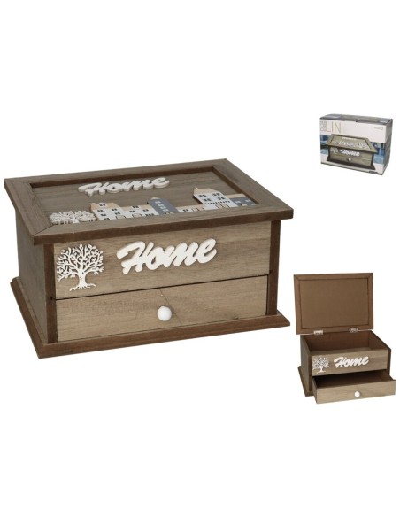 CAJA  MADERA REGALO LIN CAJONES 22X16X10,5 CM