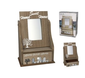 CAJA MADERA REGALO CON ESPEJO 18,5X10,5X26,5 CM