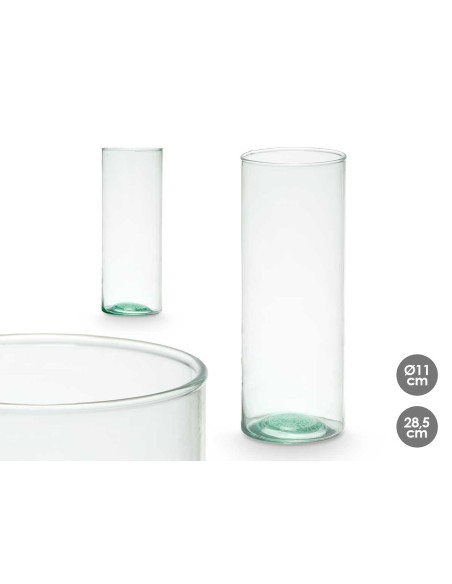 JARRON VIDRIO RECICLADO 11X28.5CM