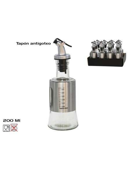 ACEITERA C/ TAPON ANTIGOTEO OLIVE 190ML C/MEDIDA