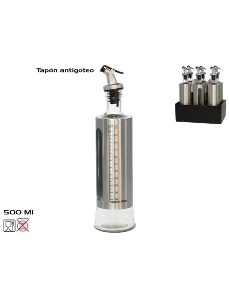 ACEITERA C/ TAPON ANTIGOTEO OLIVE 500ML C/MEDIDA