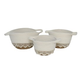 SET 3 CESTAS CON ASAS ZENETA 28X28X19CM