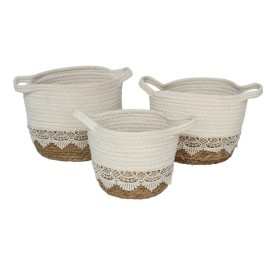 SET 3 CESTAS CON ASAS ZENETA 24X24X21CM