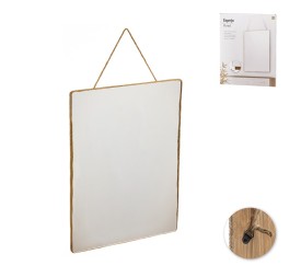 ESPEJO PARED CON CUERDA Y PERFIL YUTE 30x40 cm