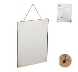 ESPEJO PARED CON CUERDA Y PERFIL YUTE 40x50 cm