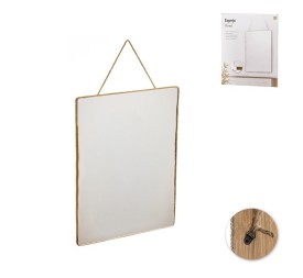 ESPEJO PARED CON CUERDA Y PERFIL YUTE 20x30 cm