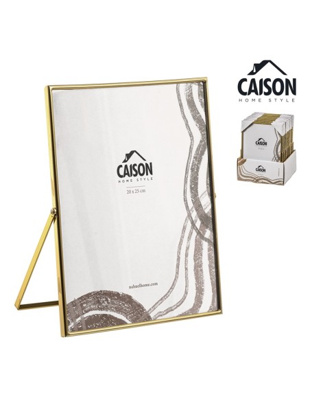 PORTAFOTOS METAL DORADO  20x25 cm