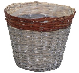 MACETERO MIMBRE DOS COLORES   D28H23