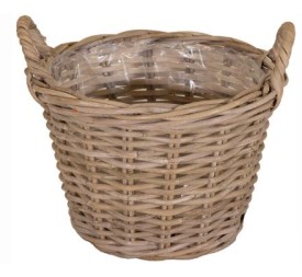 CESTO ALTO MIMBRE NATURAL CON FORRO  D25H18