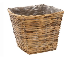 MACETERO CUBO MIMBRE NATURAL W14H14