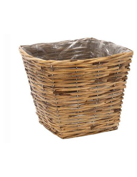 MACETERO CUBO MIMBRE NATURAL W14H14