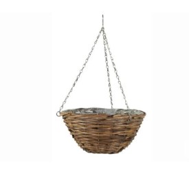 CESTO MIMBRE COLGANTE NATURAL CON FORRO D35H16
