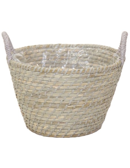CESTO MIMBRE FIBRA GRIS D39H27