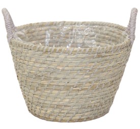 CESTO MIMBRE FIBRA GRIS D33H22