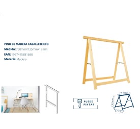 CABALLETE DE MADERA 37x73,5x74cm
