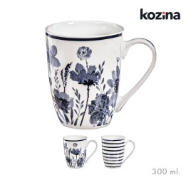 MUG 350 ml FLOR  AZUL SURT/2