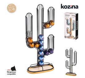DISPENSADOR CAPSULAS NESPRESSO CACTUS METAL/BAMBU