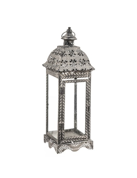 FAROL METAL GRIS ENVEJECIDO