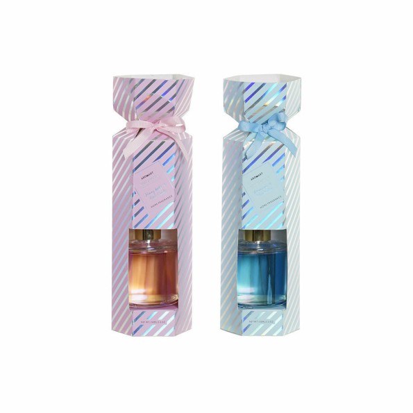 DIFUSOR AROMA SET 2 CRISTAL 9X9X28 150 ML. 2 SURT.