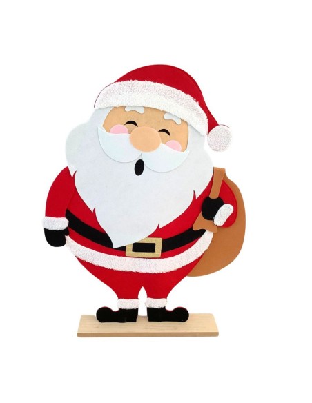 PAPÁ NOEL FIELTRO SOBRE BASE DE MADERA 38x6,5 H 50