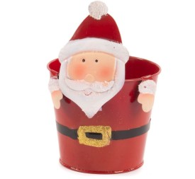 CUBO DE METAL PAPÁ NOEL D.14,5 H19,5