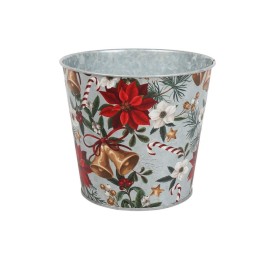 CUBO METAL NAVIDAD CAMPANAS  D.13H11,5