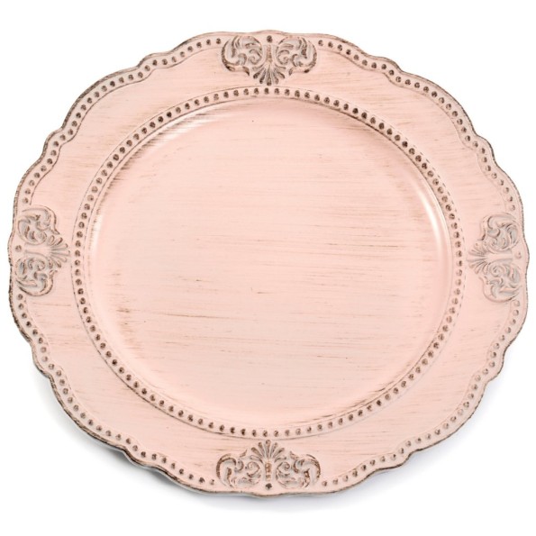 PLATO PLASTICO ROSA ANTIGUO D.33