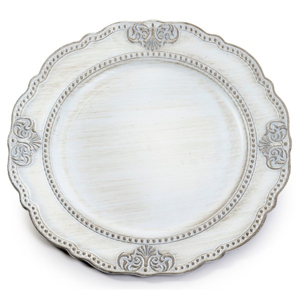 PLATO PLASTICO BLANCO ANTIGUO D.33