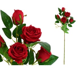 VARA ROSAS X 5 -66CM (ROJO)