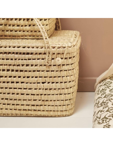 JUEGO 2 MALETAS PALMA ARTESANAL 35*25*25