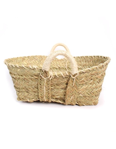 CESTO ESPARTO REDONDO  ASA CUERDA 37*30
