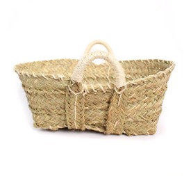 CESTOS ESPARTO OVALADO ASA CUERDA 70X50X30