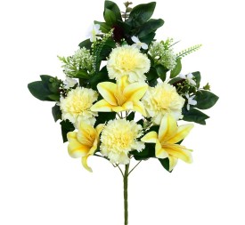 CONJUNTO CLAVEL-LILY X 12 -56CM (AMARILLO)