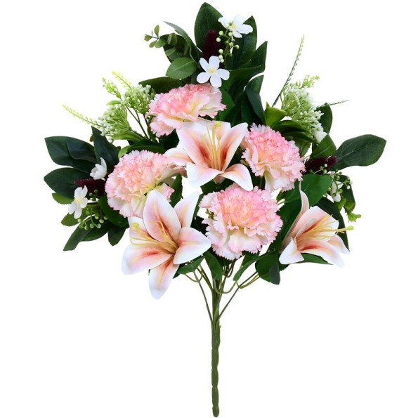 CONJUNTO CLAVEL-LILY X 12 -56CM (ROSA)