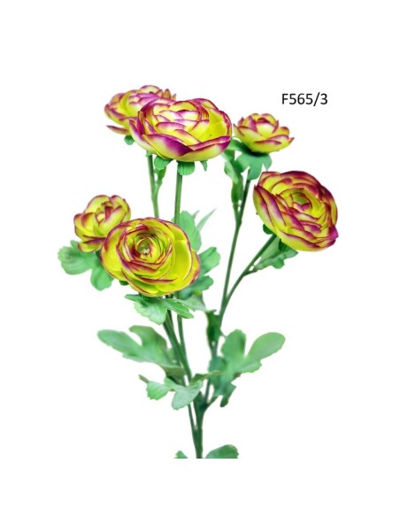 R.RANUNCULUSX6 VERDE 68cm (F656/3)