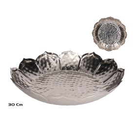 BANDEJA METAL 30X30X5CM NIQUEL