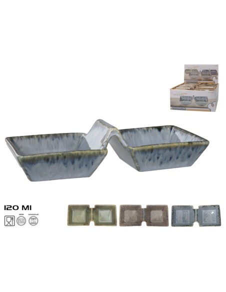 BOWL APERITIVO PORCEL 17,5X8X4,5CM LUCENA 3 SURT.