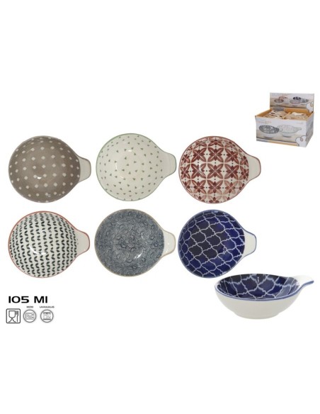 BOWL APERITIVO PORCEL 11,5X9,5X3,8CM GANDIA 6 SURT