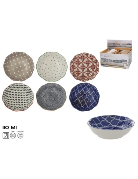 BOWL APERITIVO PORCEL 10X10X3CM GANDIA 6 SURT.