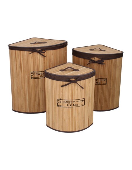 S/3 PONGOTODO BAMBU TRIANGULAR CALI 37X37X56CM