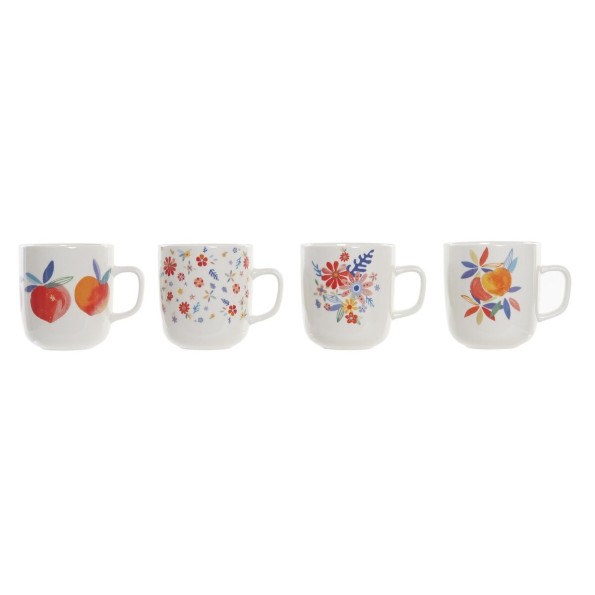 MUG PORCELANA 12X8,5X10 380ML, MELOCOTONES 4 SURT.