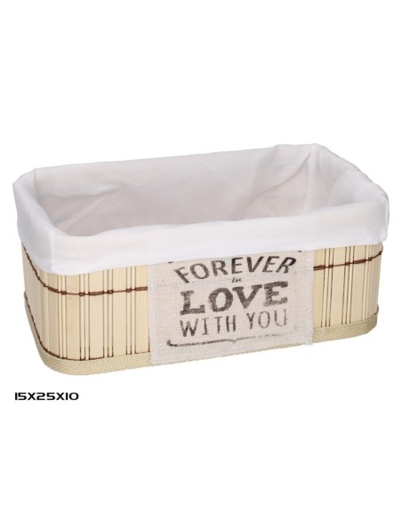 CESTA BAMBU RECTANGULAR CALI 25X15X10CM