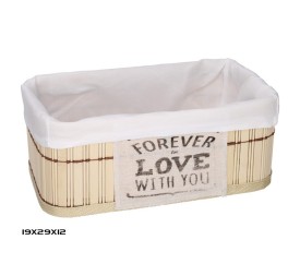 CESTA BAMBU RECTANGULAR CALI 29X19X12CM