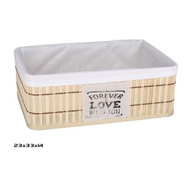 CESTA BAMBU RECTANGULAR CALI 33X23X14CM