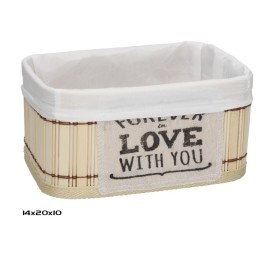CESTA BAMBU RECTANGULAR CALI 20X14X10CM