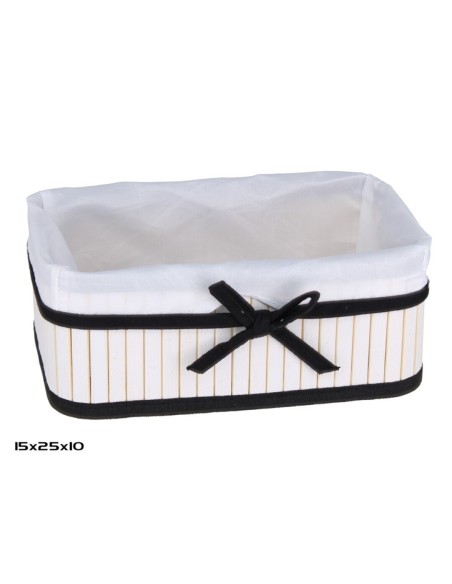 CESTA BAMBU RECTANGULAR ALASKA 25X15X10CM