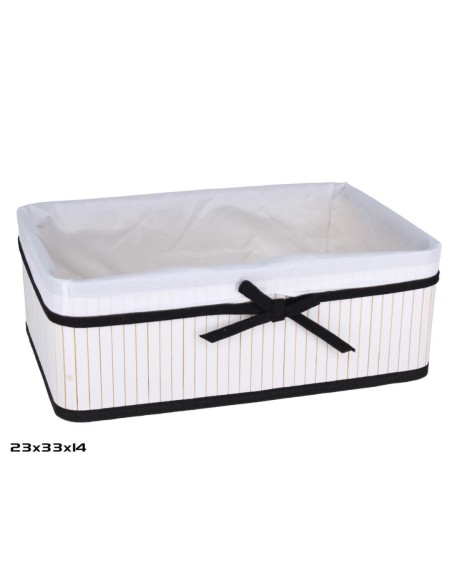 CESTA BAMBU RECTANGULAR ALASKA 33X23X14CM