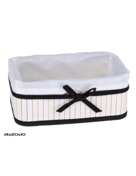 CESTA BAMBU RECTANGULAR ALASKA 20X14X10CM