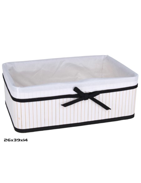 CESTA BAMBU RECTANGULAR ALASKA 39X26X14CM