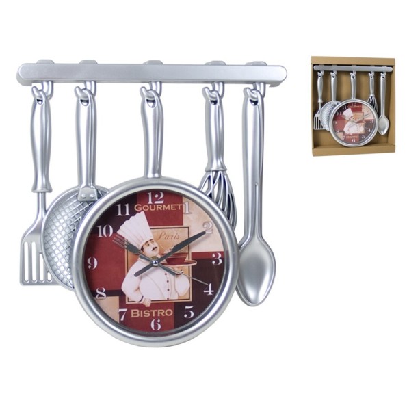 RELOJ PARED 34,5 CM BISTRO - PLASTICO